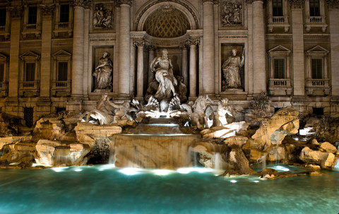 La Fontana di Trevi a Roma